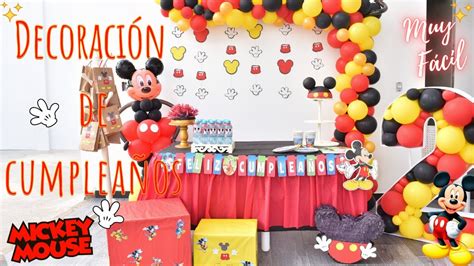 DECORACIÓN DE MICKEY MOUSE PARA CUMPLEAÑOS Karol YouTube