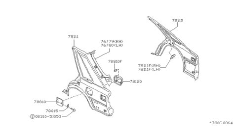 Rear Fender Fitting 1989 Nissan Stanza Sedan