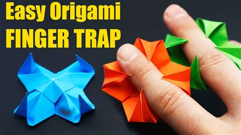 Easy Origami Finger Trap Yakomoga Without Scissors Youtube