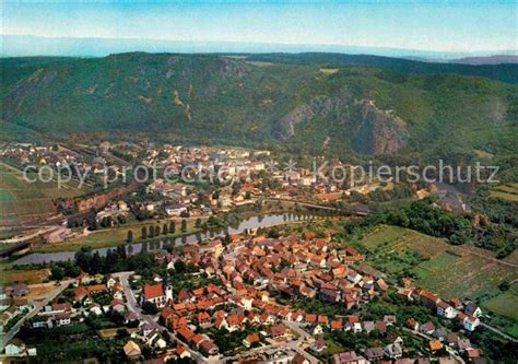 Ak Ansichtskarte Bad Muenster Stein Ebernburg Fliegeraufnahme