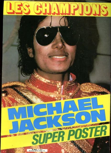 Michael Jackson Poster Geant Collection Les Champions Annees 1980