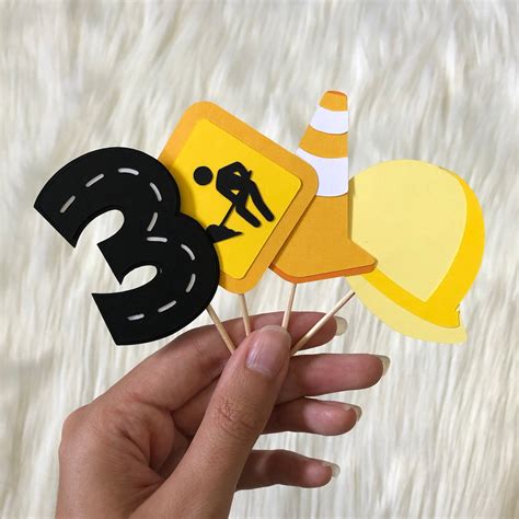 Construcci N Tema Cupcake Toppers Pack De Cupcake Toppers Etsy