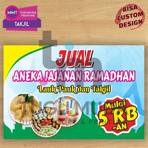 Jual Cetak Spanduk Banner MMT WARUNG TAKJIL BUKA PUASA KOLAK GORENGAN