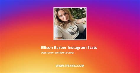 Ellison Barber Instagram Followers Statistics / Analytics - SPEAKRJ Stats