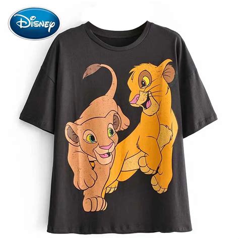 Disney Stylish The Lion King King Of The Jungle Cartoon Print T Shirt O Neck Pullover Short