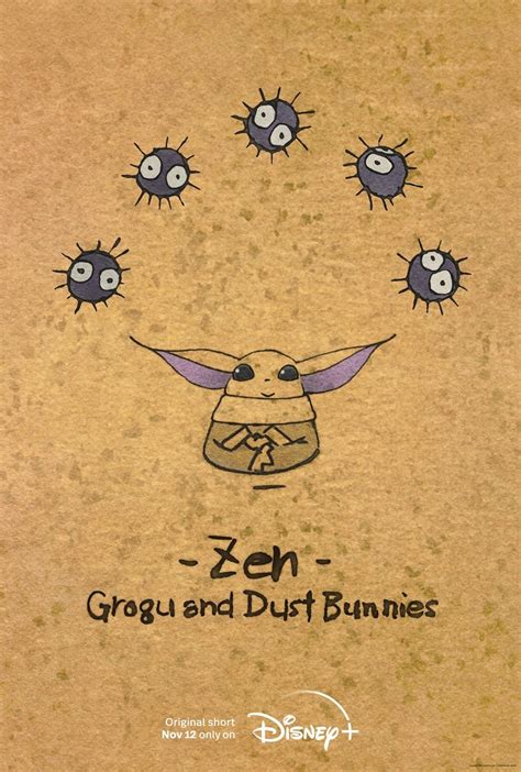 Zen Grogu And Dust Bunnies Hand Drawn Animation By Studio Ghibli