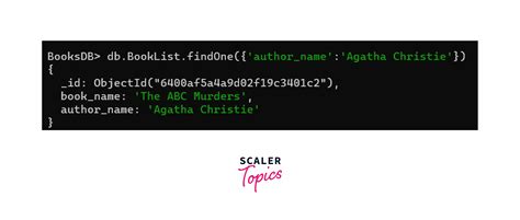 MongoDB Find Document Using Db Collection Find Method Scaler Topics