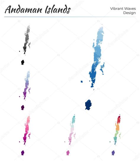 Conjunto De Mapas Vectoriales De Las Islas Andam N Dise O De Ondas