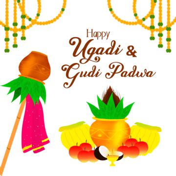 Happy Ugadi Happy Gudi Padwa Hindu Nav Varsh New Year Indian People