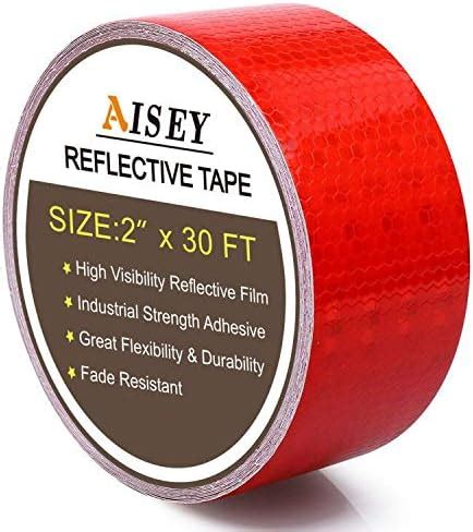 Amazon Aisey X Feet Reflective Safety Tape Red Hazard