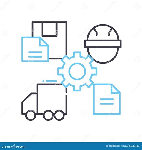 Ordeverwerking Lijnpictogram Overzicht Symbool Vectorillustratie