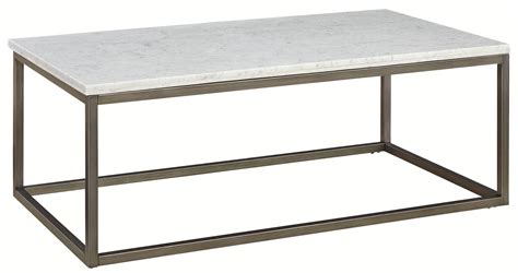 Alana Acacia Marble Top Rectangular Coffee Table From Casana Coleman