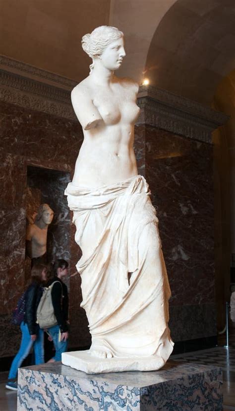 Louvre Wenus De Milo Statua Ja Jest Jeden Najwięcej Znacząco Statuy