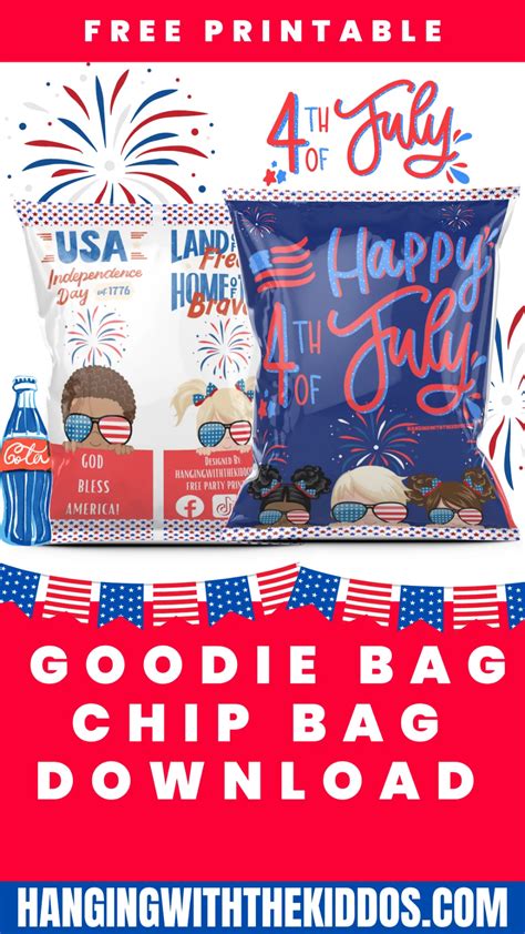 4th Of July Free Printable Chip Bag Template Hanging With The Kiddos