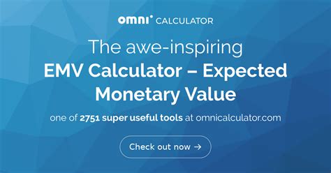 EMV Calculator Expected Monetary Value