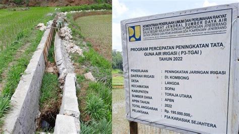 Diduga Dikerja Asal Asalan Proyek Irigasi Tahun 2022 Senilai Rp 195