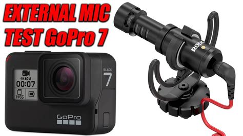 GoPro Hero 7 Black External Rode Mic Text Microphone Adapter YouTube