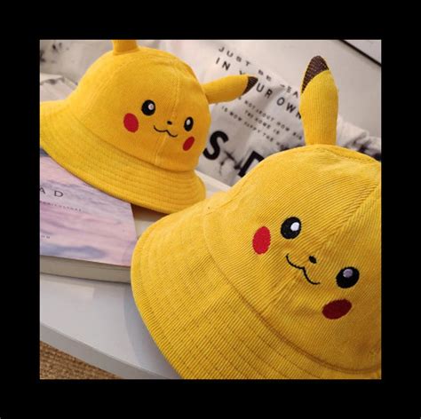 Pikachu Bucket Hat Pokemon Hat Pikachu Hat Pokemon Etsy