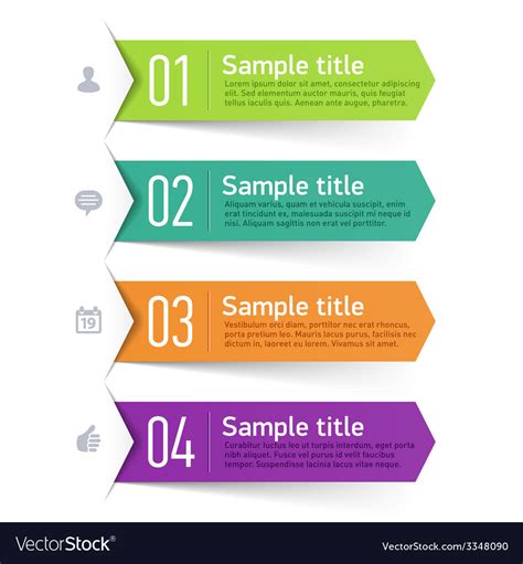 Text Box Infographics Element Royalty Free Vector Image