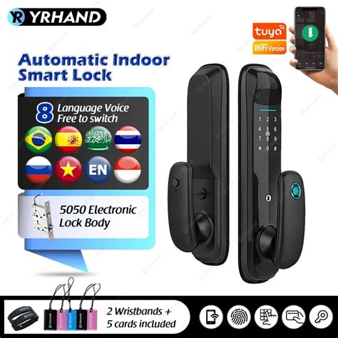 YRHAND Tuya Digital Fechadura Eletr Nica Para Casa Inteligente Biom