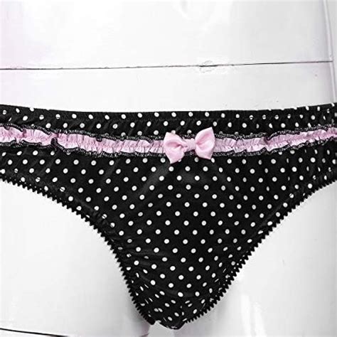 Freebily Sissy Underwear Completi Intimi A Pois Lingerie Sexy Hot Bra