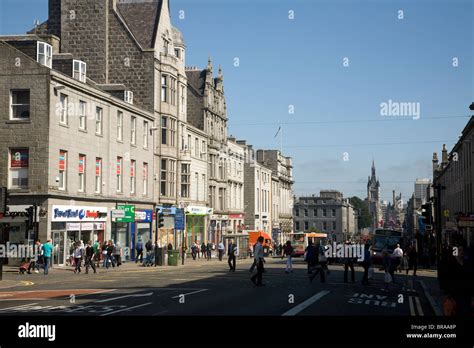 Shops traffic people, Union Street, Aberdeen, Scotland Stock Photo - Alamy