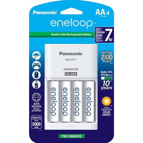 Cargador Panasonic Eneloop Con Pilas Aa 4 2000 Mah Alfatec