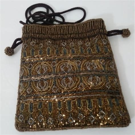 Carla Marchi | Bags | Carla Marchi Embellished Seed Bead Pouch Bag | Poshmark