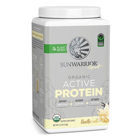 Sunwarrior Active Protein Vanilla Servings Vitacost