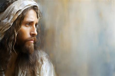 Premium Photo Portrait Of Jesus Christ Oil Painting On Canvas