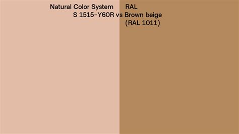 Natural Color System S 1515 Y60R Vs RAL Brown Beige RAL 1011 Side By