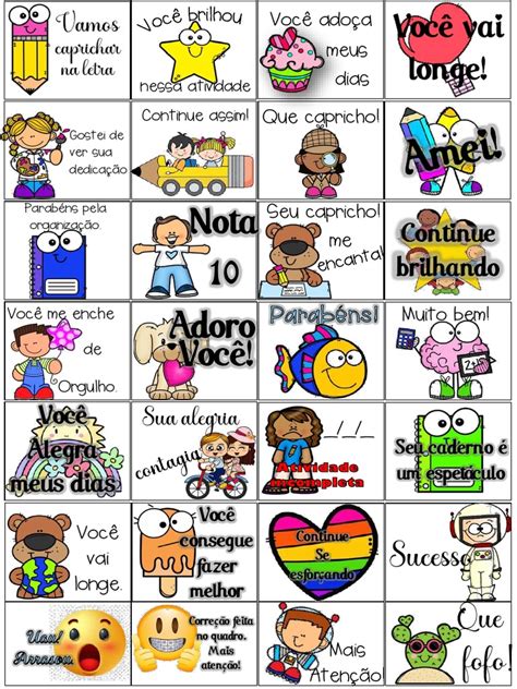Incentivo Para Caderno De Aluno - Adesivos de Incentivos para Colar No Caderno Do Aluno | PDF