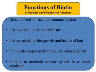 Vitamin b7 or biotin | PPT