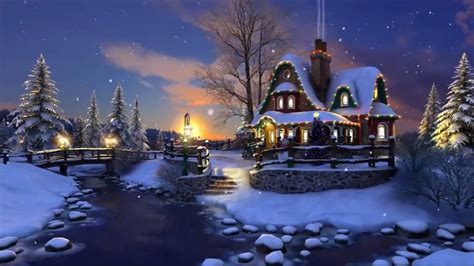 Magical Christmas Evening Winter Snow Night Wallpapers Hd ...