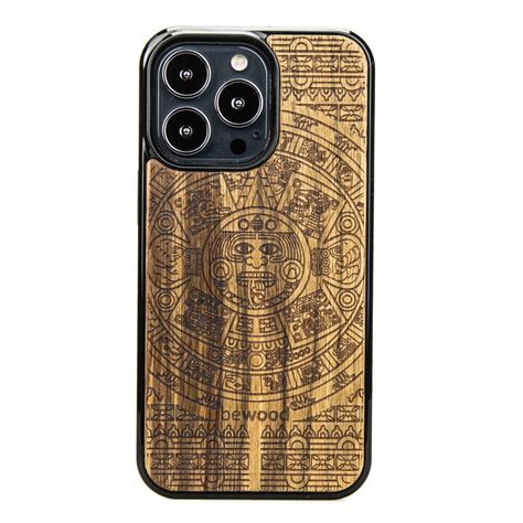 Drewniane Etui IPhone 13 Pro KALENDARZ AZTECKI LIMBA BEWOOD Sklep