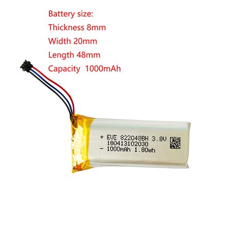 V Mah Wires Polymer Li Lipo Battery Pin For Valve