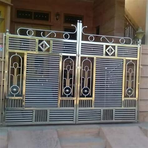 Silver Modern Stainless Steel Main Gate Jindal 304 Size 3 6 Inch At