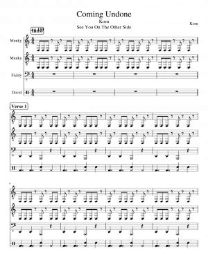 Free sheet music: Coming Undone- by Korn, Play and Download any time