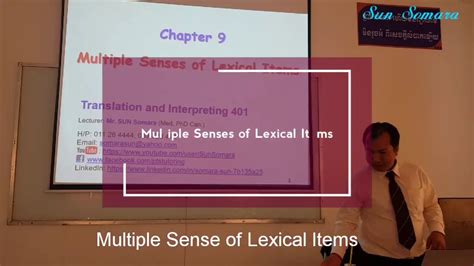 Multiple Senses Of Lexical Items Translation And Interpreting Class Language Translation