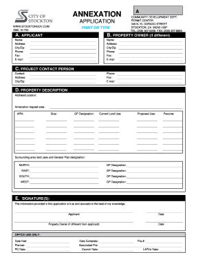 Fillable Online Annexation Application Process Information City Of