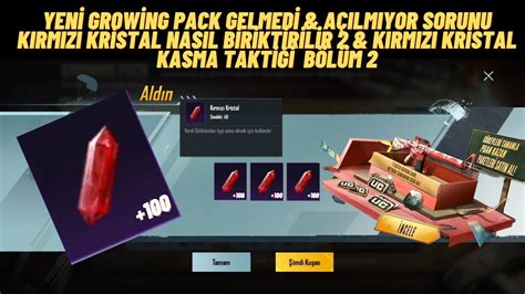 Yeni Growing Pack Gelmedi Sorunu Pubg Mobile K Rm Z Kristal Nas L