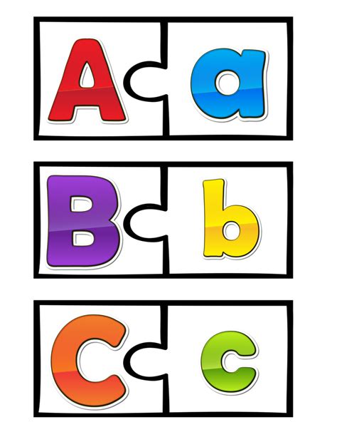 Abc Matching Puzzles Abc Activities Preschool Alphabet Activities