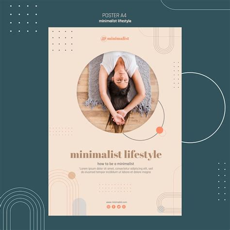 Free PSD | Minimalist lifestyle poster design