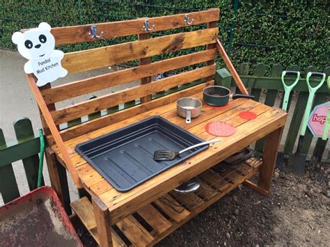 Mud Kitchen Inspiration Made From Wooden Pallets Outdoor Play Kitchen