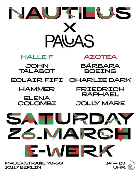 Pallas Nautilus At E Werk Daytime Rooftop Halle F Tickets At The