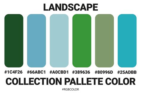 A Collection Of Accurately Color Palettes With Codes For Drawing Landscape Perfect For Use By