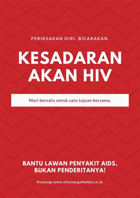 Contoh Poster Hiv Aids Yang Dapat Dicetak Gratis Canva