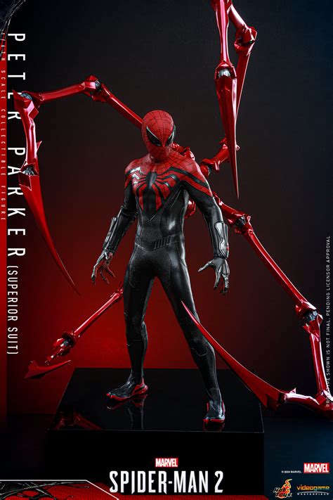Hot Toys VGM 61 Marvels Spider Man 2 Peter Parker Superior Suit Hot Toys Complete Checklist