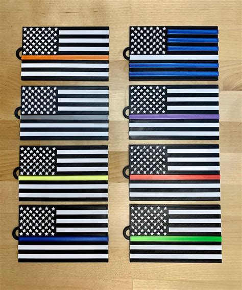 Thin Gray Line American Flag Correctional Officers Thin Gray Etsy UK