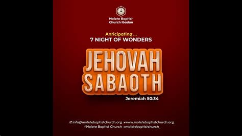 Jehovah Sabaoth The Lord Of Host Youtube